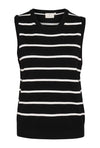 KAFFE KAlizza Striped Slipover Black/Chalk