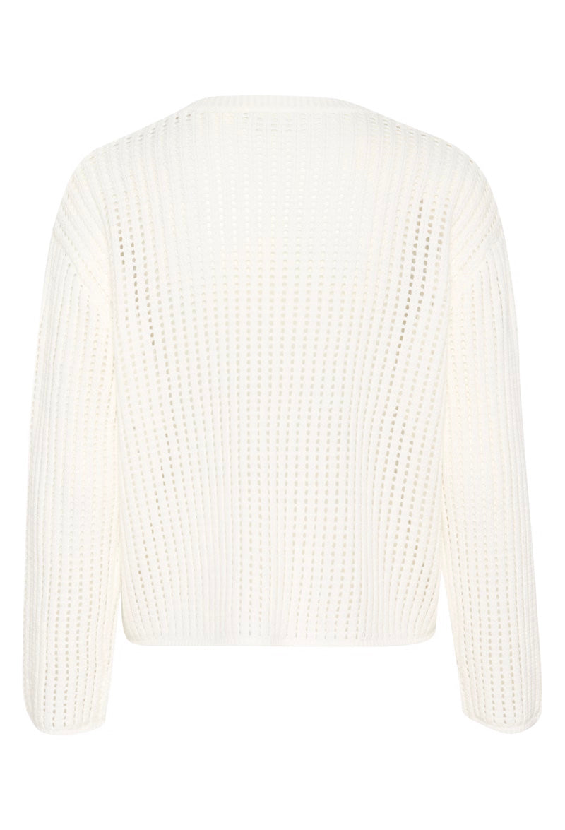 KAFFE KAsolar Knit Pullover Chalk White