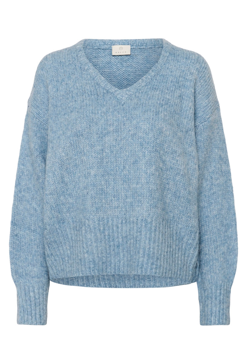 KAFFE KAtrina V-Neck Pullover Bering Sea Melange