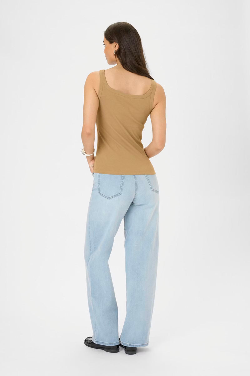 KAFFE KAcarna Tank Top Petrified Oak