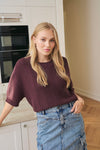 KAFFE KAwhitney Pullover-Fudge
