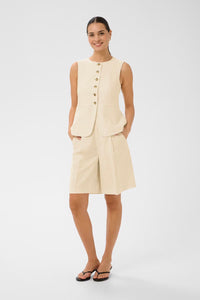 KAFFE KAannetta Shorts Feather Grey Melange.