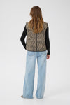 KAFFE KAkayla Waistcoat Taupe/Black Animal
