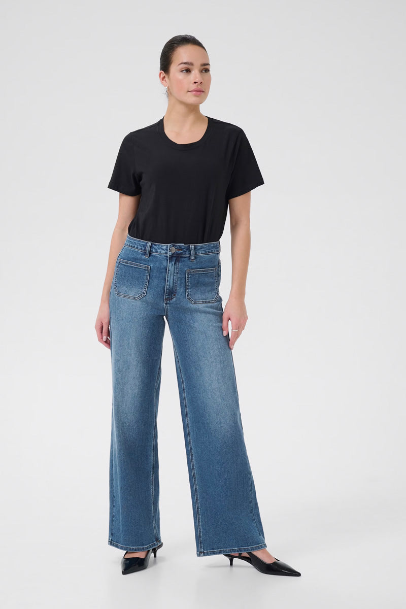 KAFFE KAbrook HW Wide Leg Jeans-30" Drop