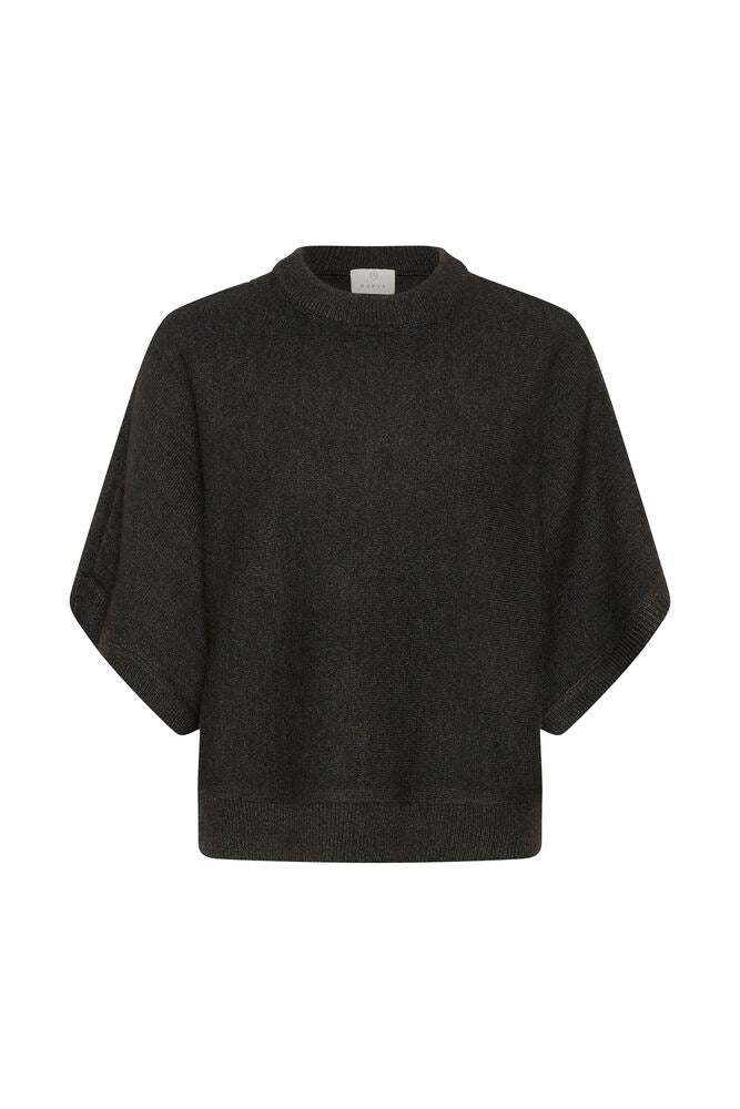 KAFFE KAbarbara Wing Sleeve Pullover Dark Grey Melange