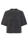 KAFFE KAemillie Crop Pullover Dark Grey Melange