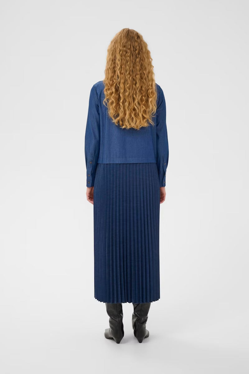 InWear CHERRIE Denim Pleated Skirt