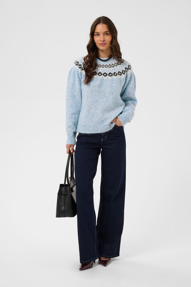 KAFFE KAberta Pullover Blue Melange