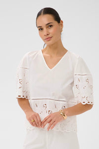 KAFFE KAgertrud Blouse Chalk White