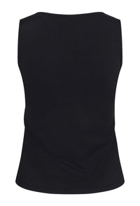 KAFFE KAarina Jersey Vest Top-Deep Black