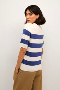KAFFE KAlizza Pullover Striped Indigo Blue/White