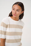 KAFFE KAlizza Pullover Striped Sweater Stone
