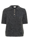 KAFFE KAemilie Polo Pullover Grey Melange