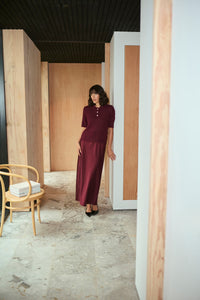 KAFFE KAhill Long Skirt Windsor Wine