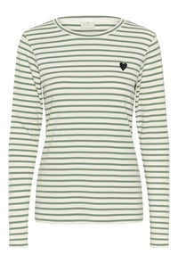 KAFFE Liddy T-Shirt Chalk/Sea Spray