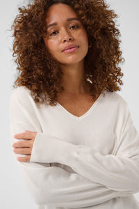 KAFFE KAlizza Mai Pullover-Chalk