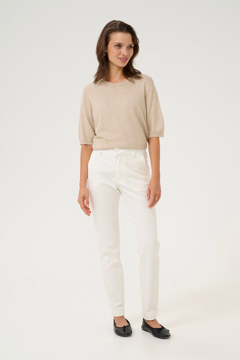 KAFFE KAlea Chino Pant Chalk White