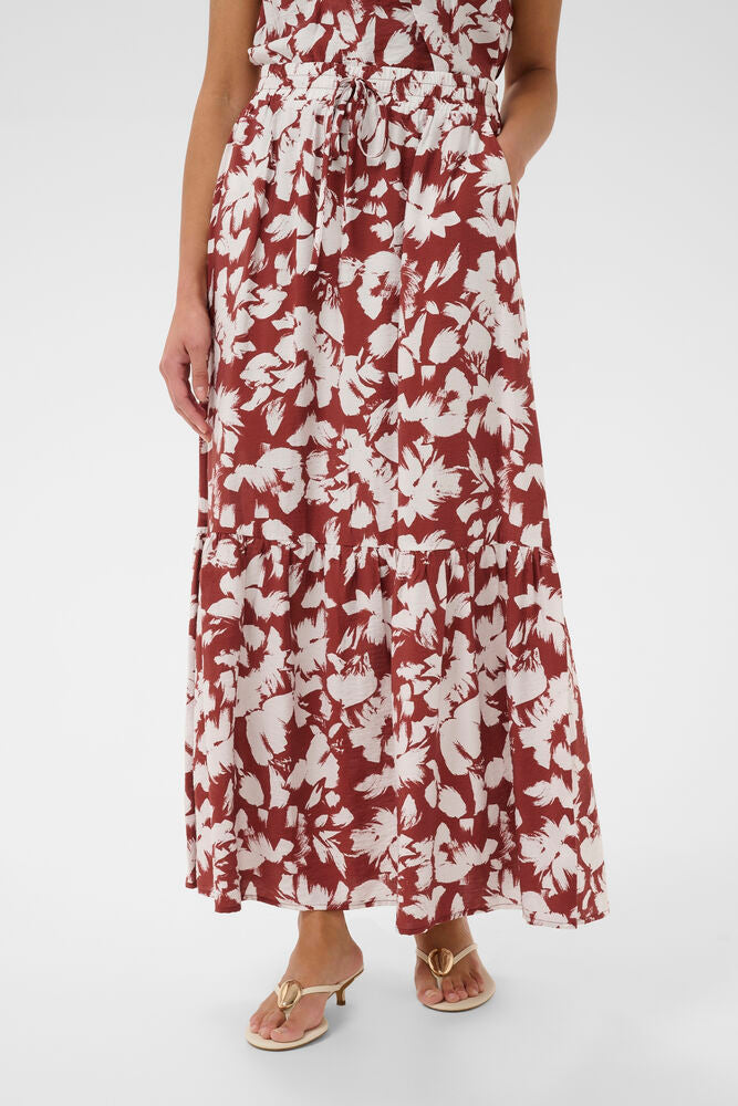 KAFFE KAevie Skirt Henna/Chalk