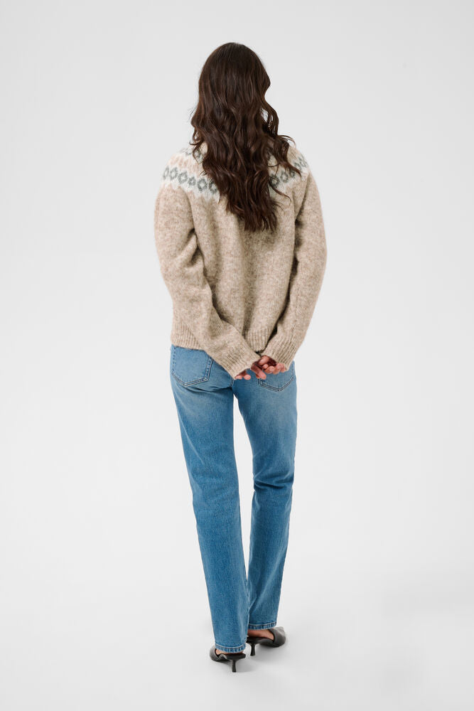 KAFFE KAberta Pullover Beige Melange