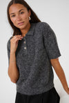 KAFFE KAemilie Polo Pullover Grey Melange