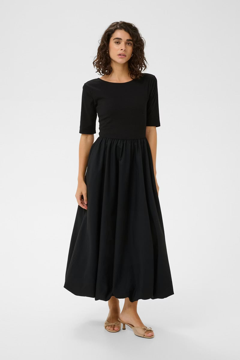 KAFFE KAkirtsen Short Sleeve Dress-Black