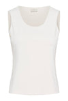 KAFFE KAarina Jersey Vest Top-Chalk White