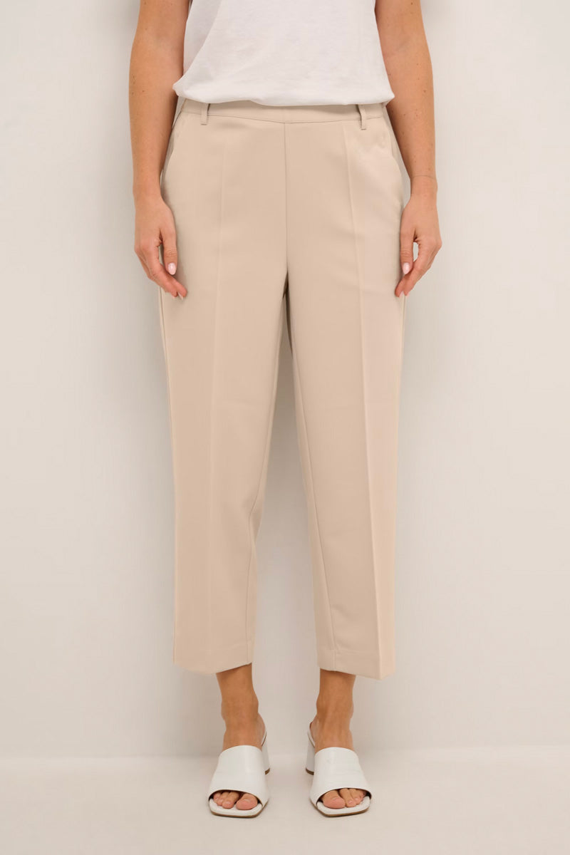 KAFFE KAsakura Cropped Trousers Feather Grey Melange