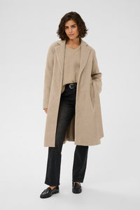 KAFFE KAsaturn Coat-Beige Smoke Melange