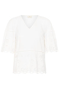 KAFFE KAgertrud Blouse Chalk White