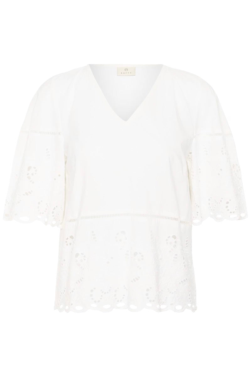 KAFFE KAgertrud Blouse Chalk White