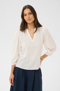 KAFFE KAmilia 3/4 SL Blouse Chalk White