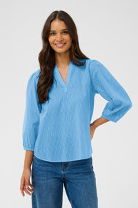 KAFFE KAgabriela Blouse-Azure Blue