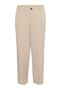 KAFFE KAheather Cropped Trousers-Feather Grey
