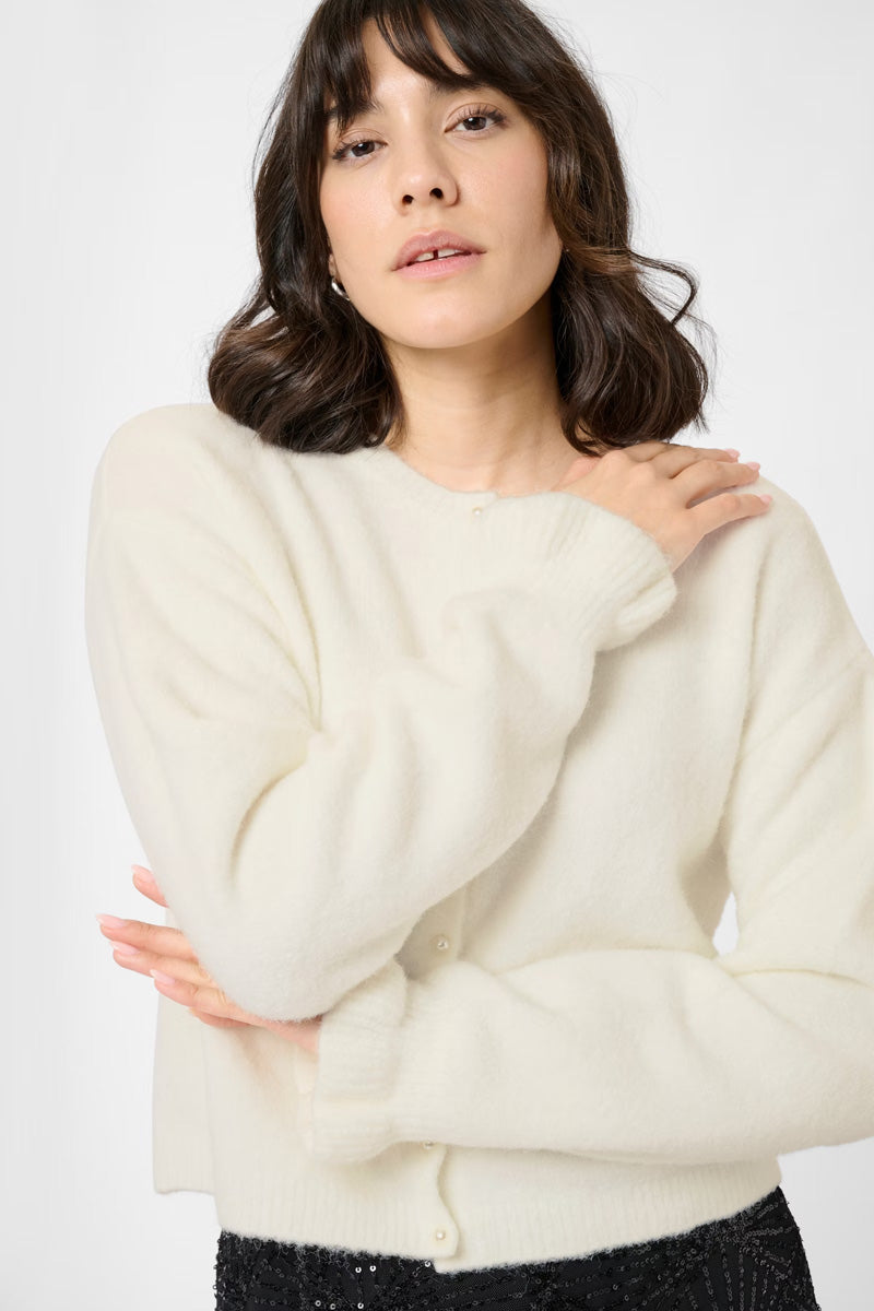 KAFFE KAcourson Cardigan-Chalk White
