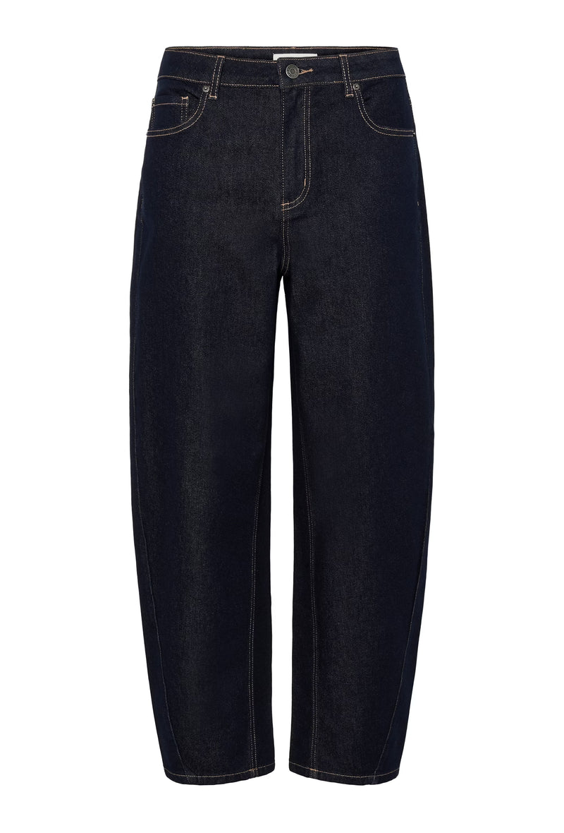 KAFFE KArory Barrel Jeans Unwashed Blue