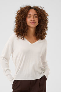 KAFFE KAlizza Mai Pullover-Chalk