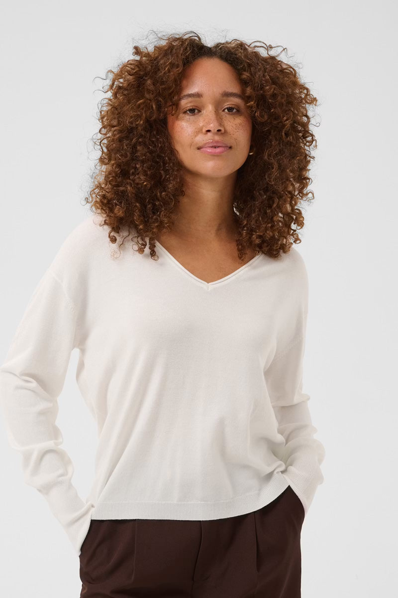KAFFE KAlizza Mai Pullover-Chalk