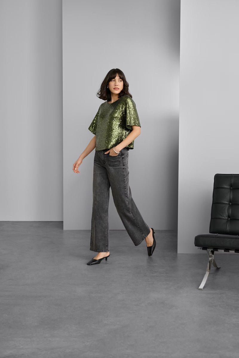 KAFFE KAmiranda Blouse-Ivy Green