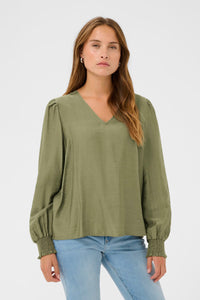 KAFFE KAlufia Blouse-Dusky Green