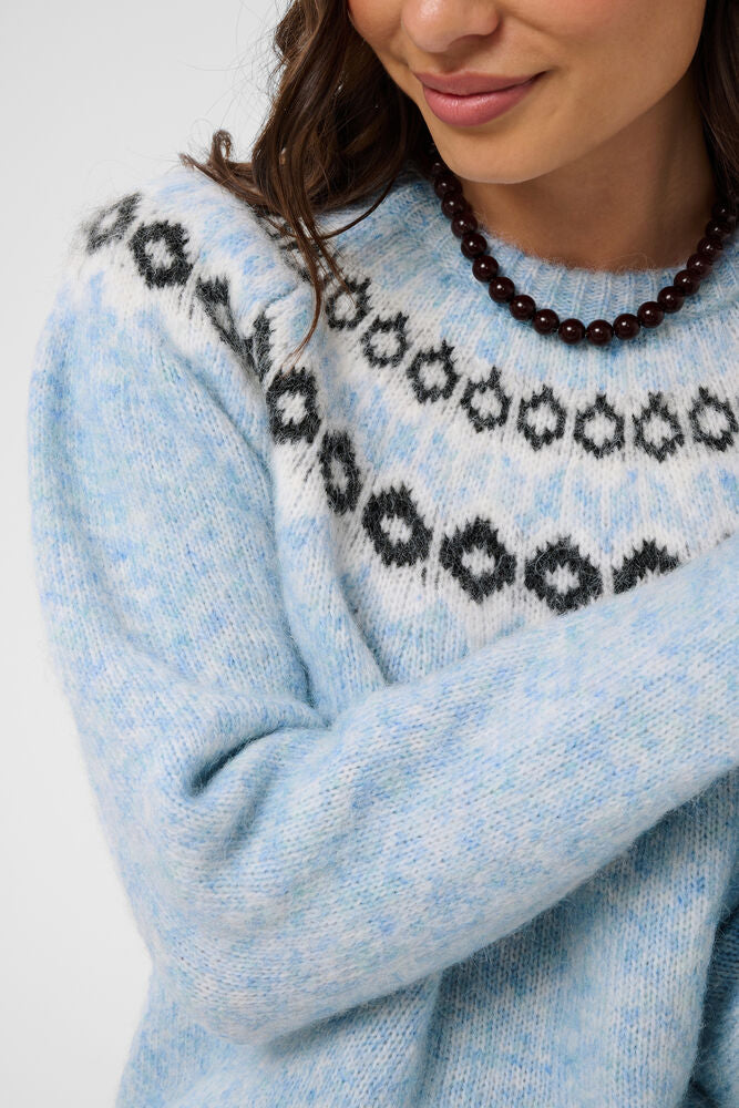 KAFFE KAberta Pullover Blue Melange