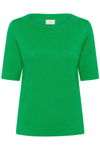 KAFFE KAlizza Boatneck Pullover-Bright Green