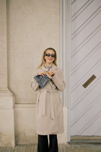 KAFFE KAsaturn Coat-Beige Smoke Melange