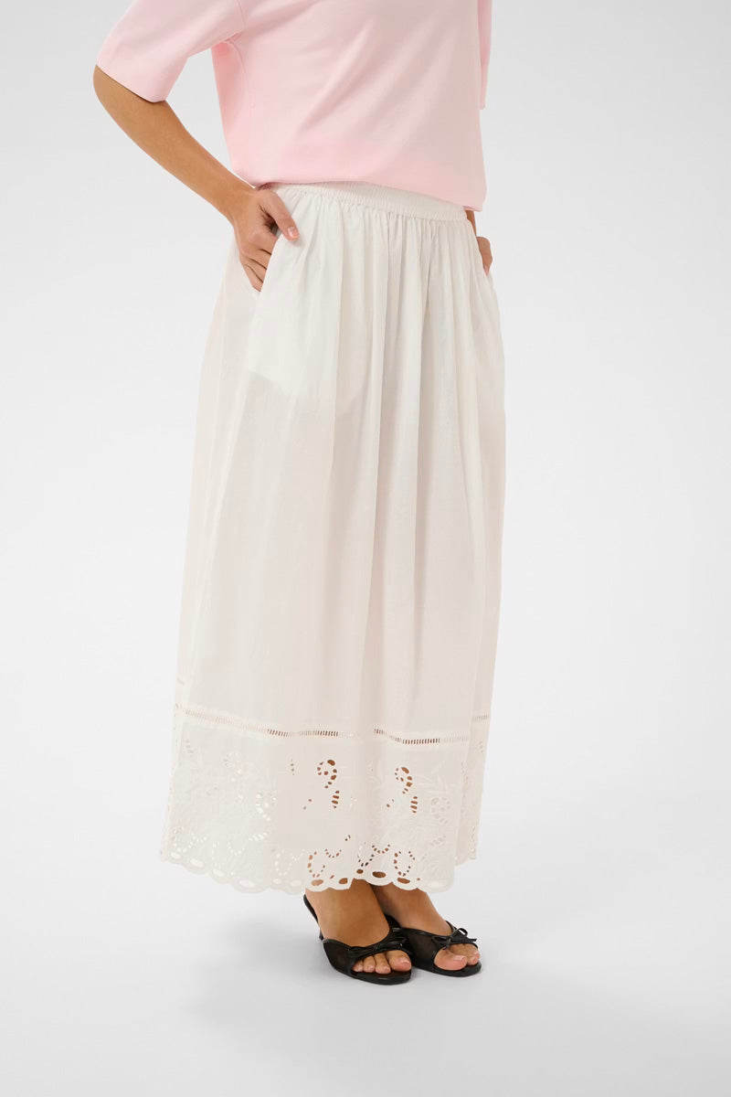 KAFFE KAgertrud Skirt Chalk White