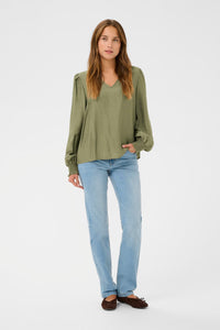 KAFFE KAlufia Blouse-Dusky Green