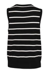 KAFFE KAlizza Striped Slipover Black/Chalk