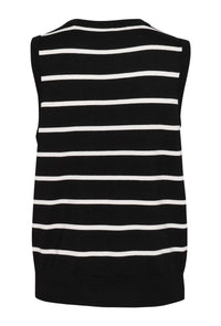 KAFFE KAlizza Striped Slipover Black/Chalk