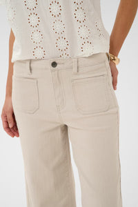 KAFFE KAbrook Cropped HW Jeans Moonbeam