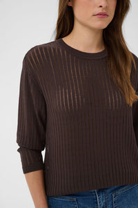 KAFFE KAabalina Knit Pullover Coffee Bean
