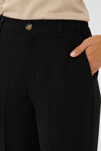KAFFE KAheather Cropped Trousers-Black Deep