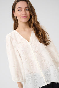 KAFFE KApariva Blouse-Chalk White